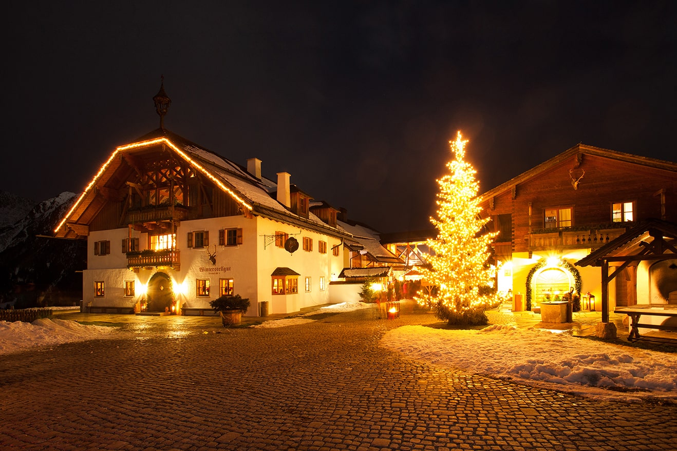 Winterstellgut mit Christbaum